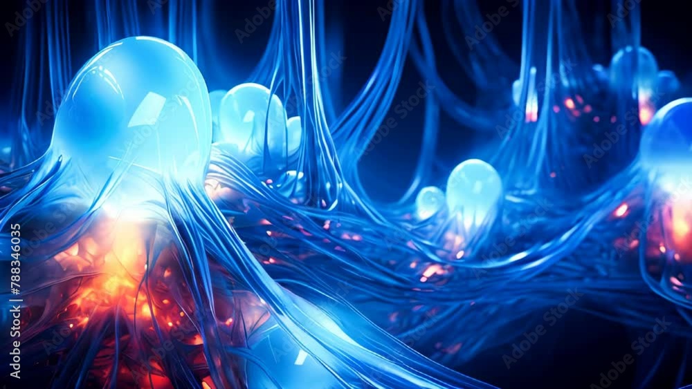 Poster abstract artificial intelligence or digital advanced technology concept animation