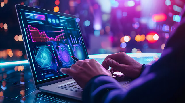 Photo of guy hands arms working front back end programming indoors workstation workshop home