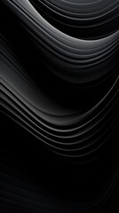 Fototapeta premium Abstract white waves on black background wallpaper for phone
