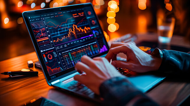 Photo of guy hands arms working front back end programming indoors workstation workshop home