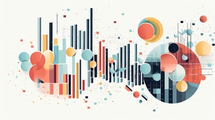 Data visualization illustration of visually repres AI generated