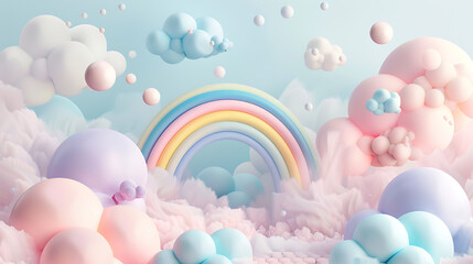 Joyful Daisies and Rainbows Whimsical layers of rainbows cascade among cheerful daisies, creating a playful and vibrant springtime melody.