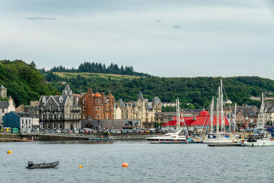 Town and harbor of Oban in Argyll, Scotland, UK