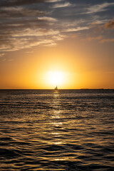 Key West Sailboat at Sunset
