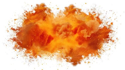 Fototapeta na wymiar Fiery Explosion of Abstract Particles Digital Artwork