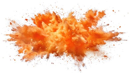 Vivid Abstract Explosion of Orange and Yellow Paint - obrazy, fototapety, plakaty