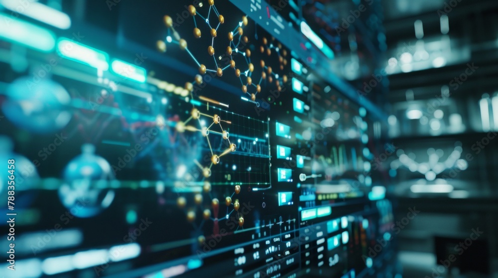 Poster ai interface analyzing new chemical entities in lab
