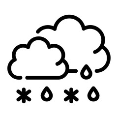 sleet outline icon