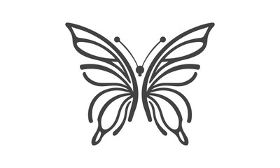 Abstract Line Butterfly Logo