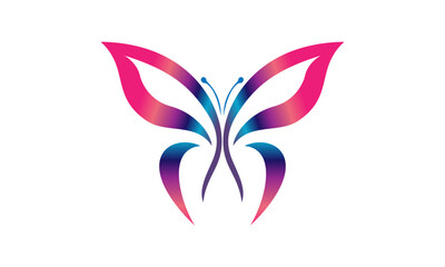 Abstract Line Butterfly Logo
