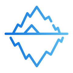 iceberg gradient icon