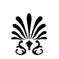 Fototapeta premium Palmette Element Symbol Vector 