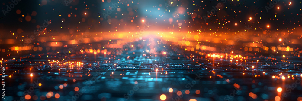 Poster future technology line background and light effect, cyberpunk style background material with a sense