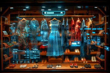 A digital clothing store where you can browse and buy clothes using augmented reality.
