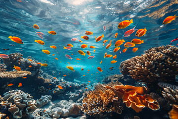 A vibrant underwater view showcase
