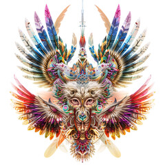 Guardian Spirits diverse element_hyperrealistic_hyper detailed_isolated on transparent background
