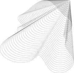 Dynamic circle fluid forms made of line