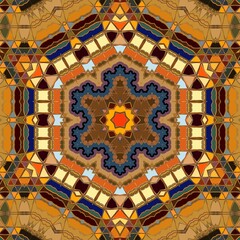square format hexagonal floral fantasy