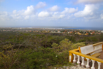 View at Kralendijk and Klein Bonaire from Cruz Seru Largu, Bonaire, Caribbean Netherlands