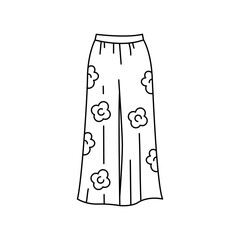 Palazzo pants line color icon. Sign for web page, mobile app, button, logo.