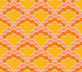 Retro1950s stylized floral seamless pattern design.