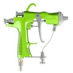 Electrostatic air spray gun, 3D rendering isolated on transparent background