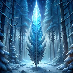 Ice Feather Background