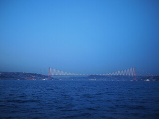 [Retro] Evening scenery of the Bosphorus Strait