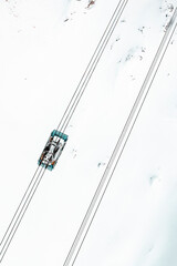 Transportbahnen eines Skigebietes 