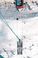 Transportbahnen eines Skigebietes 