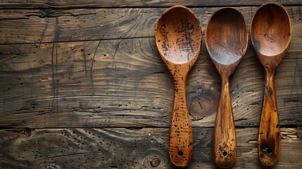 Wooden spoon - obrazy, fototapety, plakaty