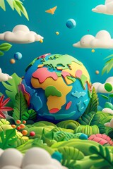Naklejka premium 3D planet