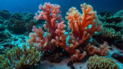 coral reef in sea