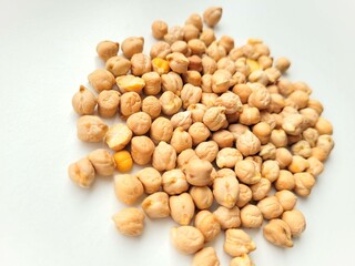 Chickpea on a creamy background.