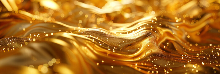 abstract flowing liquid gold with smooth Gold texture background