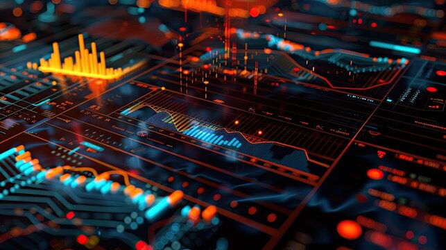 Abstract depiction of financial risk assessment and mitigation techniques