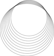 Circles line dynamic pattern. Technology design