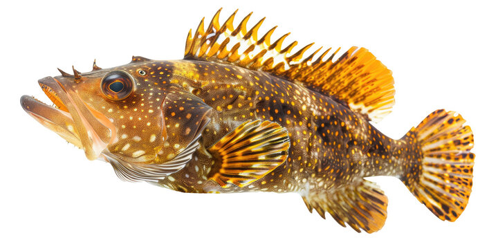 a lingcod fish isolated on white or transparent background
