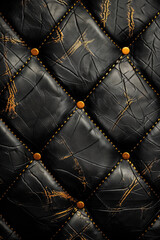Obraz premium Elegant black leather with gold lines pattern for background
