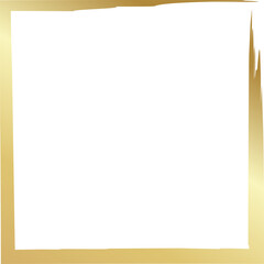 Gold square frames brush. Design elements