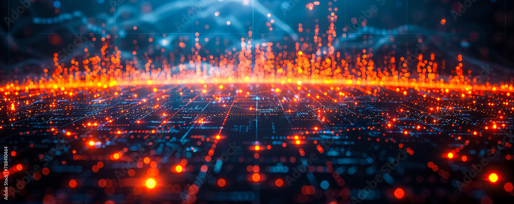Poster worldwide business network growth: finance data analytics, ai tech trends, secure blockchain connect