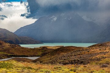 Mountain landscape in National Park Torres Del Paine, Chile