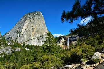 Liberty Cap - a granite dome in Yosemite National Park which lies at the extreme northwestern...