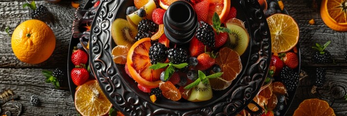 Modern fruit bowl for hookah - obrazy, fototapety, plakaty