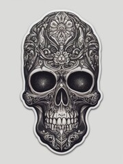 Fototapeta premium A skull wearing a gas mask and goggles.