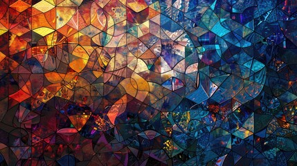 Abstract digital mosaics and tessellations