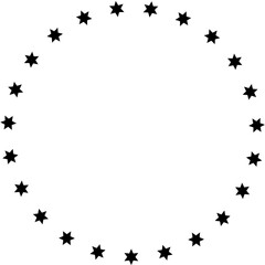 Circle made out of stars