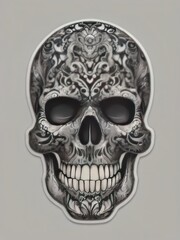 Fototapeta premium A skull wearing a gas mask and goggles.