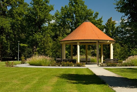 Spa park in Bertina Spa Třebon Czech Republic