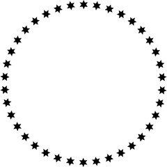 Circle made out of stars